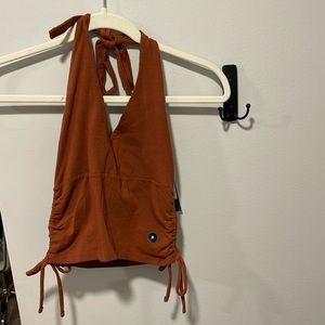 Hollister halter top. Size medium burnt orange color.